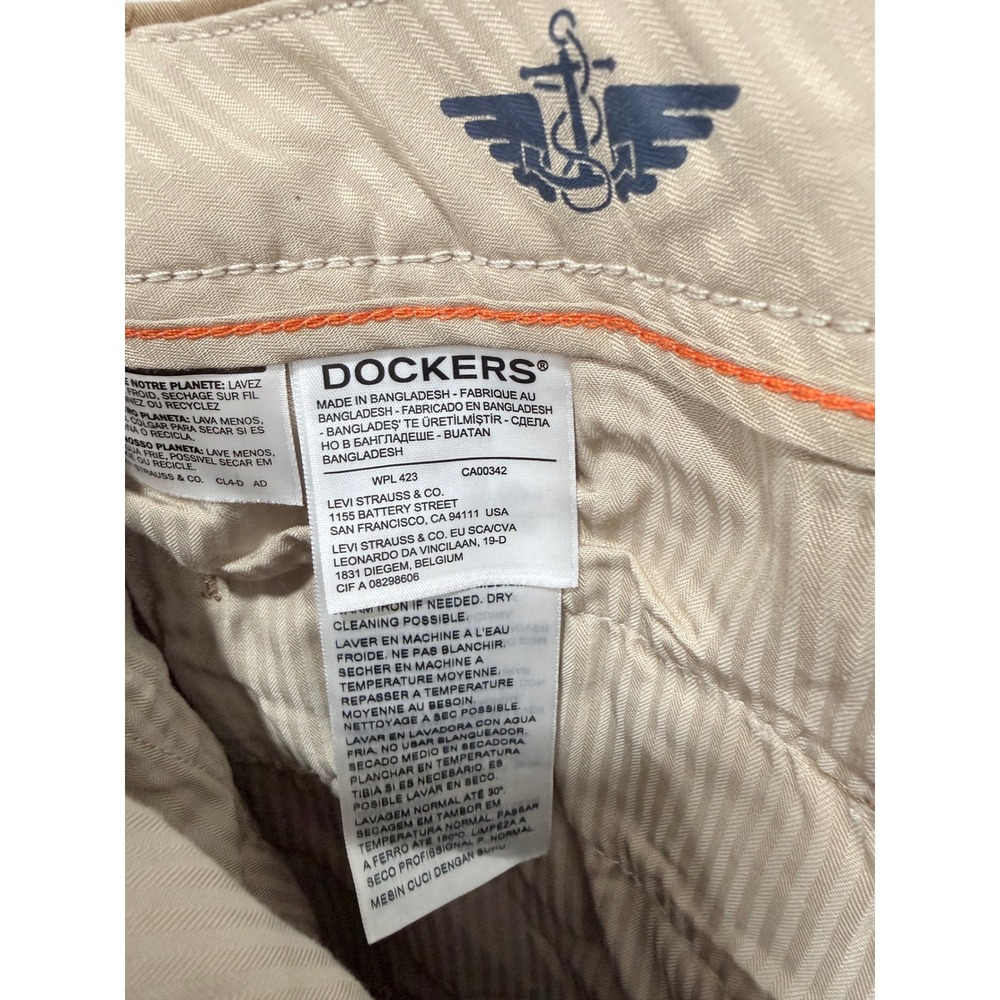 Dockers Alpha Khaki Smart 360 Flex Slim Fit Pants British Khaki 32x32 NEW - Picture 8 of 8
